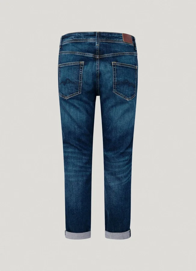 High-Rise-Jeans mit schmal zulaufender Passform – Violett High-Rise-Jeans mit schmal zulaufender Passform – Violett