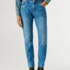High-Rise-Jeans mit schmal zulaufender Passform – Violett High-Rise-Jeans mit schmal zulaufender Passform – Violett
