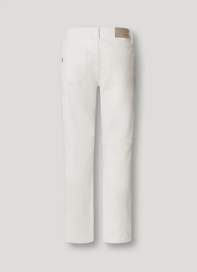 High-Rise-Jeans mit schmal zulaufender Passform – Violett High-Rise-Jeans mit schmal zulaufender Passform – Violett