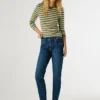 High-Rise-Jeans mit schmal zulaufender Passform – Violett High-Rise-Jeans mit schmal zulaufender Passform – Violett
