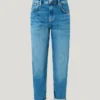 High-Rise-Jeans mit schmal zulaufender Passform – Violett High-Rise-Jeans mit schmal zulaufender Passform – Violett