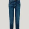 High-Rise-Jeans mit schmal zulaufender Passform – Violett High-Rise-Jeans mit schmal zulaufender Passform – Violett