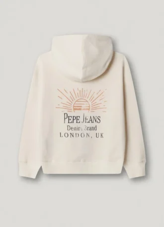 Hoodie mit durchgehendem Reißverschluss und lockerer Passform