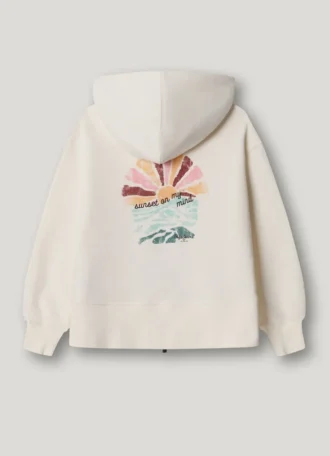 Hoodie mit durchgehendem Reißverschluss und lockerer Passform
