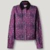 Jacke mit bedrucktem Hemdkragen Jacke mit bedrucktem Hemdkragen