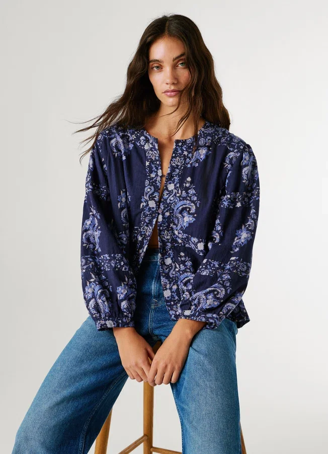 Jacke mit Blumenprint Jacke mit Blumenprint