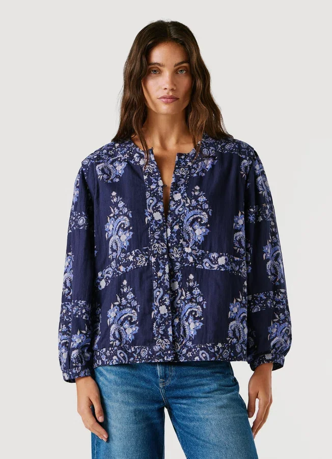 Jacke mit Blumenprint Jacke mit Blumenprint
