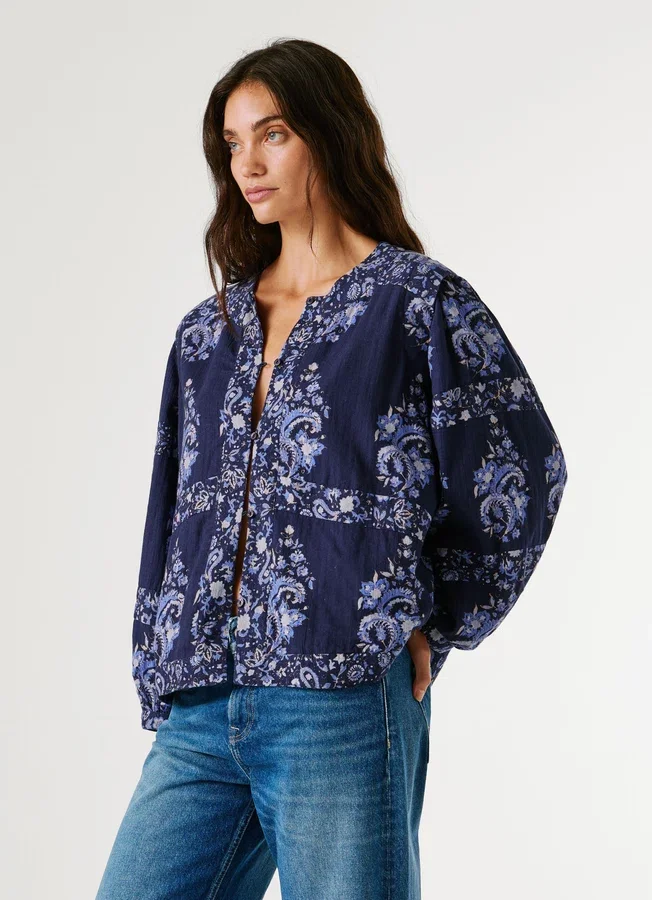 Jacke mit Blumenprint Jacke mit Blumenprint