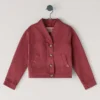 Jacke mit V-Ausschnitt, stückgefärbt