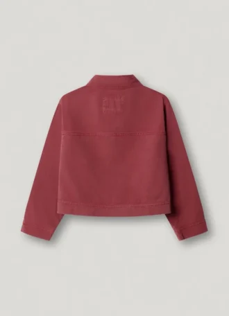 Jacke mit V-Ausschnitt, stückgefärbt