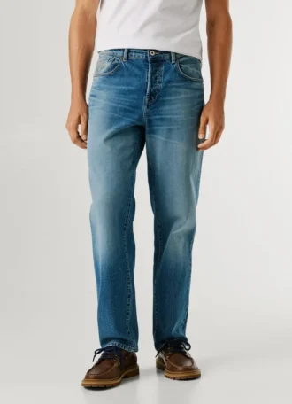 Jeans mit geradem Schnitt und mittlerer Leibhöhe – Dalston