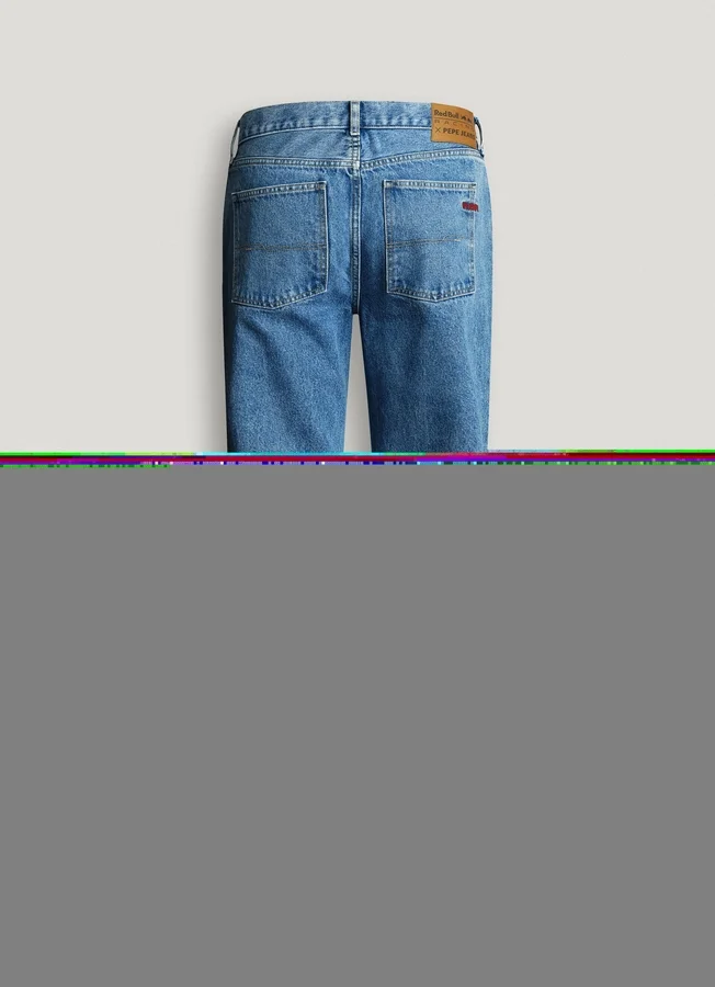 Jeans mit gerader Passform und mittlerer Leibhöhe Jeans mit gerader Passform und mittlerer Leibhöhe