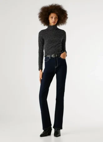 Jeans mit hoher Leibhöhe und ausgestelltem Schnitt – Dion