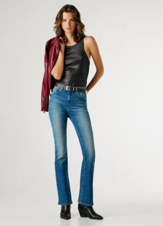 Jeans mit hoher Leibhöhe und ausgestelltem Schnitt – Dion