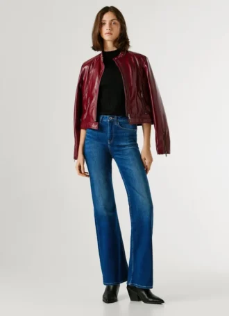 Jeans mit hoher Leibhöhe und ausgestelltem Schnitt – Willa
