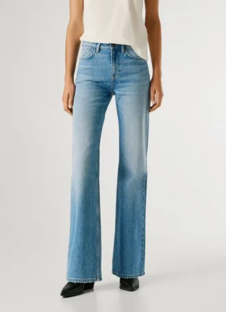 Jeans mit hoher Leibhöhe und ausgestelltem Schnitt – Willa