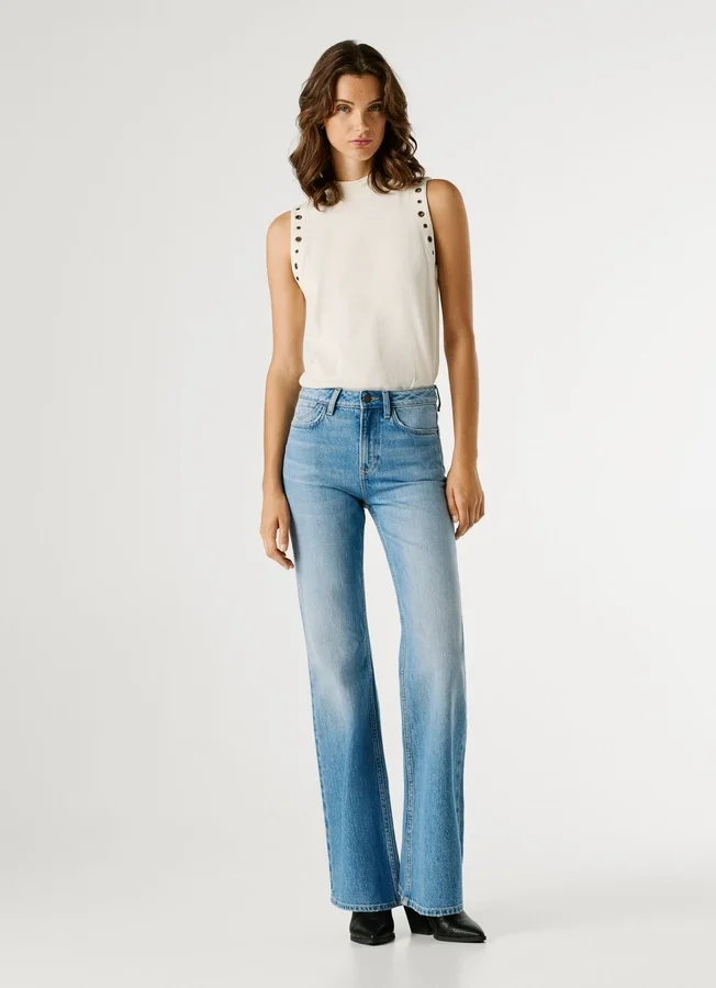 Jeans mit hoher Leibhöhe und ausgestelltem Schnitt – Willa Jeans mit hoher Leibhöhe und ausgestelltem Schnitt – Willa