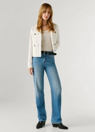 Jeans mit hoher Leibhöhe und geradem Schnitt – Robyn
