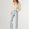 Jeans mit hoher Leibhöhe und geradem Schnitt – Robyn