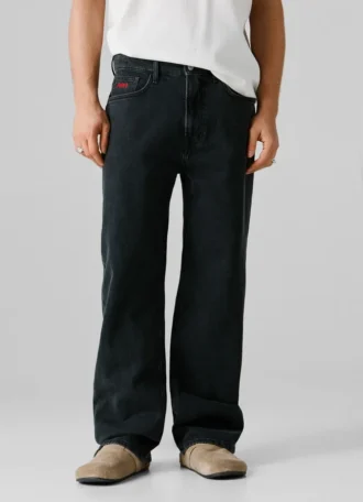 Jeans mit hoher Leibhöhe und lockerer Passform