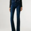 Jeans mit hoher Taille und ausgestelltem Schnitt Jeans mit hoher Taille und ausgestelltem Schnitt