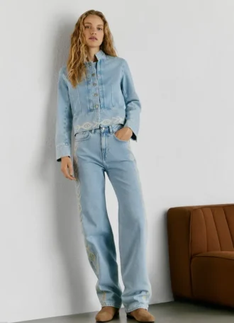 Jeans mit hoher Taille und geradem Schnitt – Eden