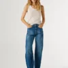 Jeans mit hoher Taille und geradem Schnitt – Eden