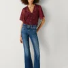 Jeans mit mittlerer Leibhöhe und ausgestelltem Schnitt – Venus