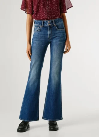 Jeans mit mittlerer Leibhöhe und ausgestelltem Schnitt – Venus