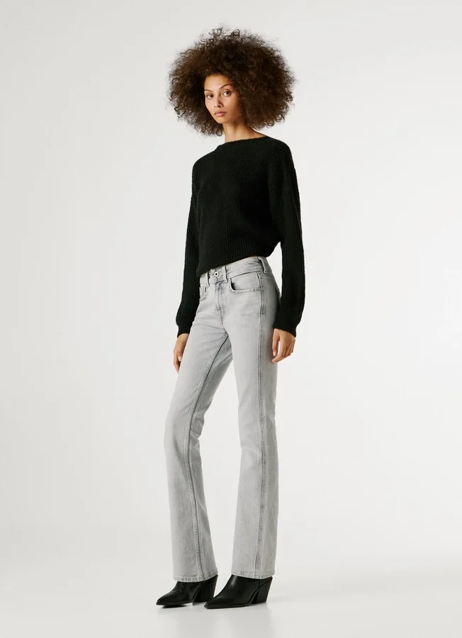 Jeans mit mittlerer Leibhöhe und Bootcut-Passform – Piper Jeans mit mittlerer Leibhöhe und Bootcut-Passform – Piper