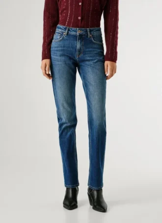 Jeans mit mittlerer Leibhöhe und geradem Schnitt – Mary