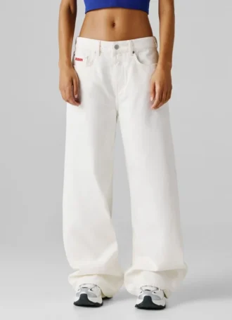 Jeans mit mittlerer Leibhöhe und weitem Schnitt