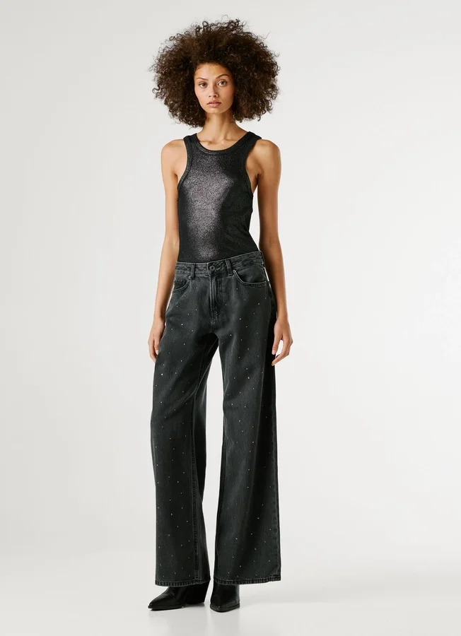 Jeans mit mittlerer Leibhöhe und weitem Schnitt – Lina Jeans mit mittlerer Leibhöhe und weitem Schnitt – Lina