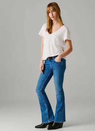 Jeans mit niedriger Leibhöhe und ausgestelltem Schnitt – Pimlico