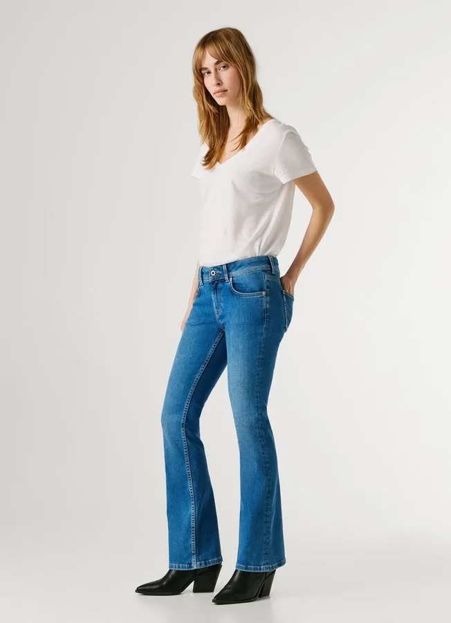 Jeans mit niedriger Leibhöhe und ausgestelltem Schnitt – Pimlico Jeans mit niedriger Leibhöhe und ausgestelltem Schnitt – Pimlico
