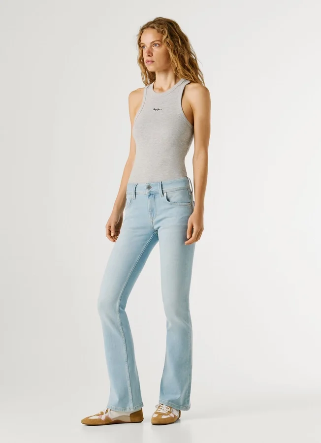 Jeans mit niedriger Leibhöhe und ausgestelltem Schnitt – Pimlico Jeans mit niedriger Leibhöhe und ausgestelltem Schnitt – Pimlico