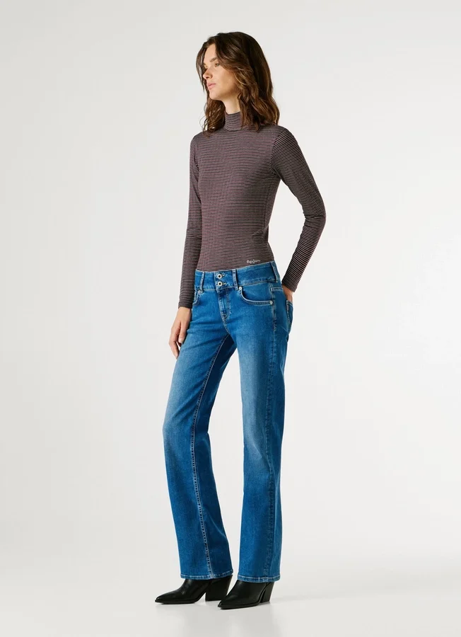 Jeans mit niedriger Leibhöhe und gerader Passform – Venus Jeans mit niedriger Leibhöhe und gerader Passform – Venus