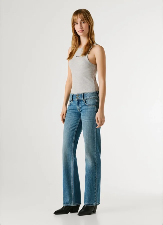 Jeans mit niedriger Leibhöhe und gerader Passform – Venus Jeans mit niedriger Leibhöhe und gerader Passform – Venus