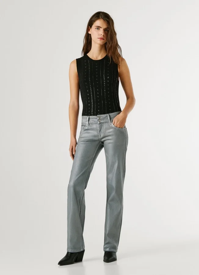 Jeans mit niedriger Leibhöhe und gerader Passform – Venus Jeans mit niedriger Leibhöhe und gerader Passform – Venus