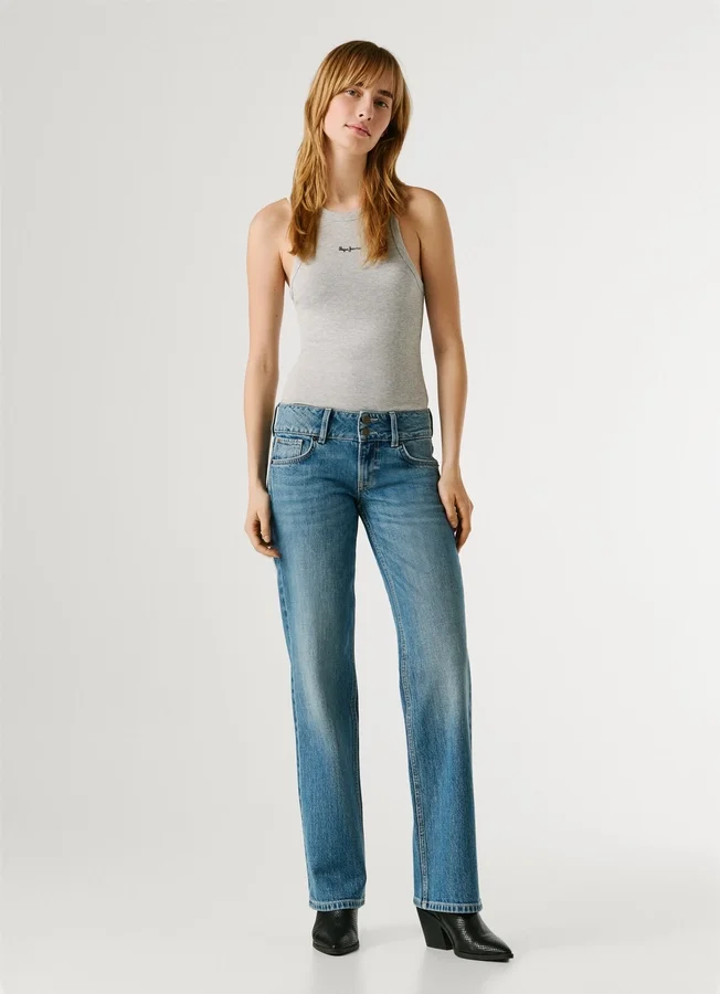 Jeans mit niedriger Leibhöhe und gerader Passform – Venus Jeans mit niedriger Leibhöhe und gerader Passform – Venus