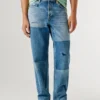 Jeans mit niedriger Leibhöhe und lockerer Passform – Helix