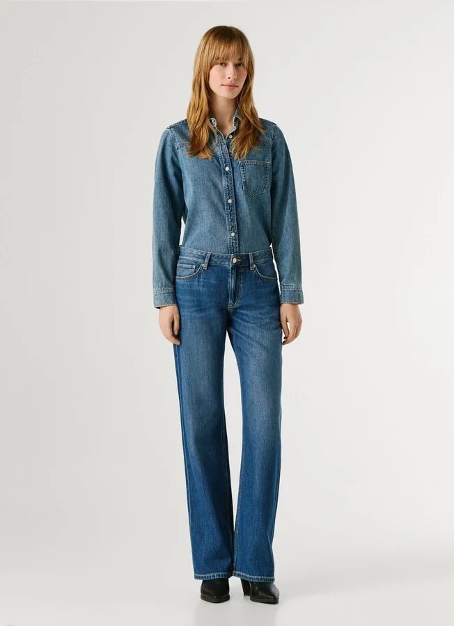 Jeans mit niedriger Leibhöhe und lockerer Passform – Nicky Jeans mit niedriger Leibhöhe und lockerer Passform – Nicky