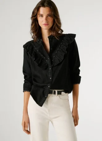Jeansbluse in Regular Fit
