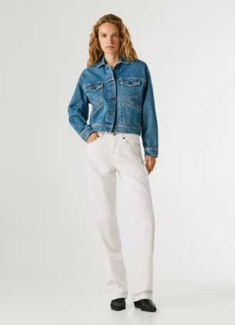 Jeansjacke in lockerer Passform