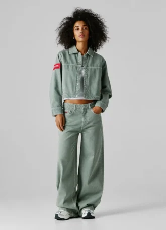 Jeansjacke in verkürzter Passform