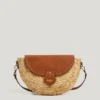 Jute-Umhängetasche mit Klappe