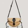 Jute-Umhängetasche mit Klappe