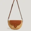 Jute-Umhängetasche mit Klappe