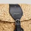Jute-Umhängetasche mit Klappe