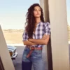 Karierte Bluse mit Rüschen Karierte Bluse mit Rüschen